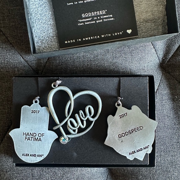 Alex and Ani Silver Love and Protection Ornaments - Picture 4 of 5